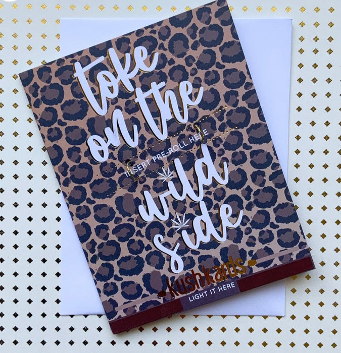 KUSHKARDS Toke on the Wild Side Cannabis Greeting Card - kushkard