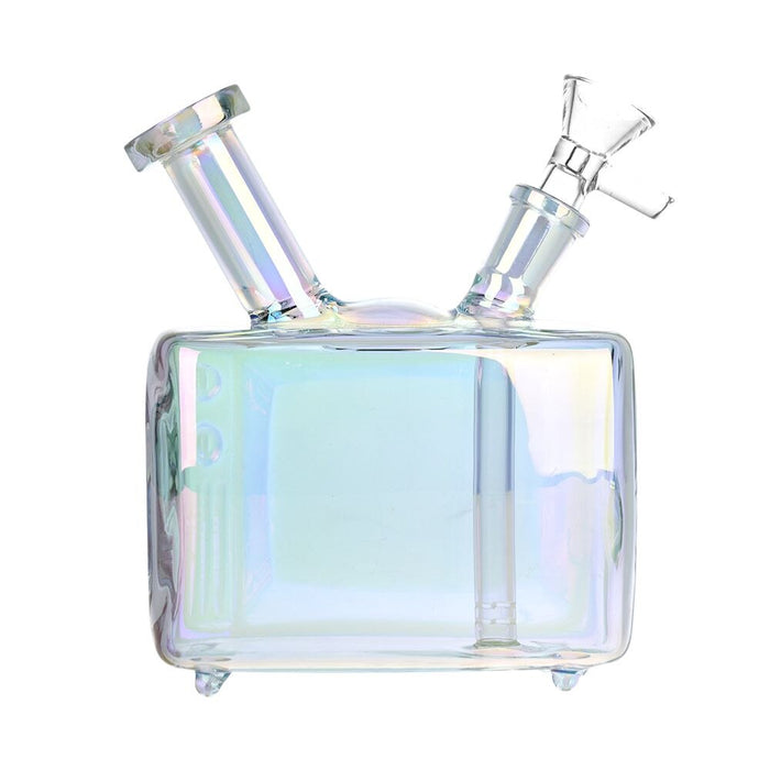 Electroplated Retro TV Glass Water Pipe | 5.75" | 14mm F