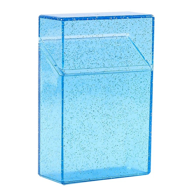 HAPPY BUDS Clear Glitter Crystal Case Joint Holder - BLUE