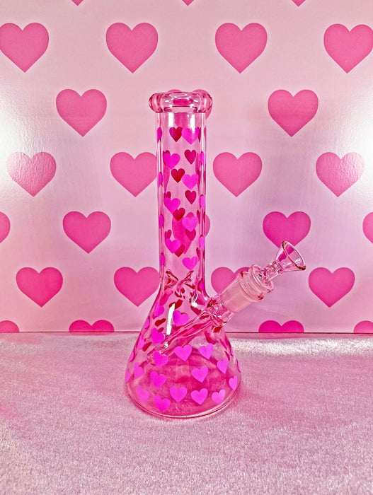 BURNING LOVE Heart Throb Beaker Bong