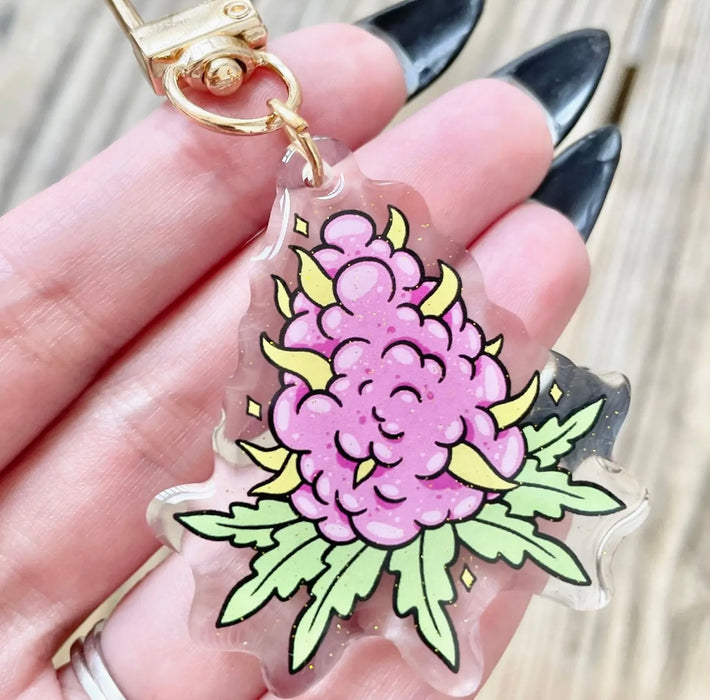 lilxbun Pink Nug 2" Acrylic Glitter Keychain
