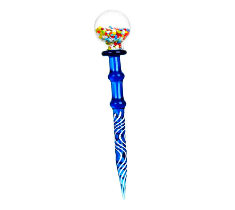 Gumball Globe Glass Dab Tool | 5" | BLUE