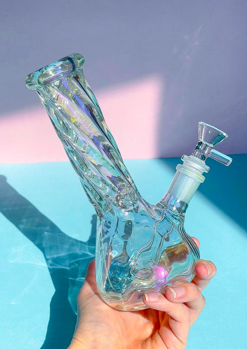 CANNA STYLE MINI IRIDESCENT SWIRL BONG