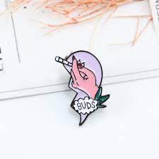 Happy Buds Best Buds Brooch Pin "BUDS Right Heart"