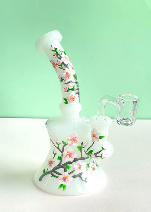 Canna Style HANDPAINTED CHERRY BLOSSOM DAB RIG