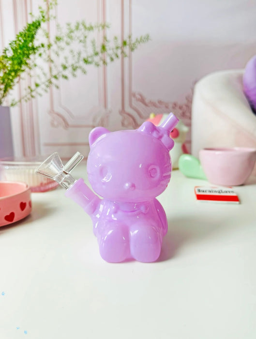 BURNING LOVE Pink Kitty Bubbler
