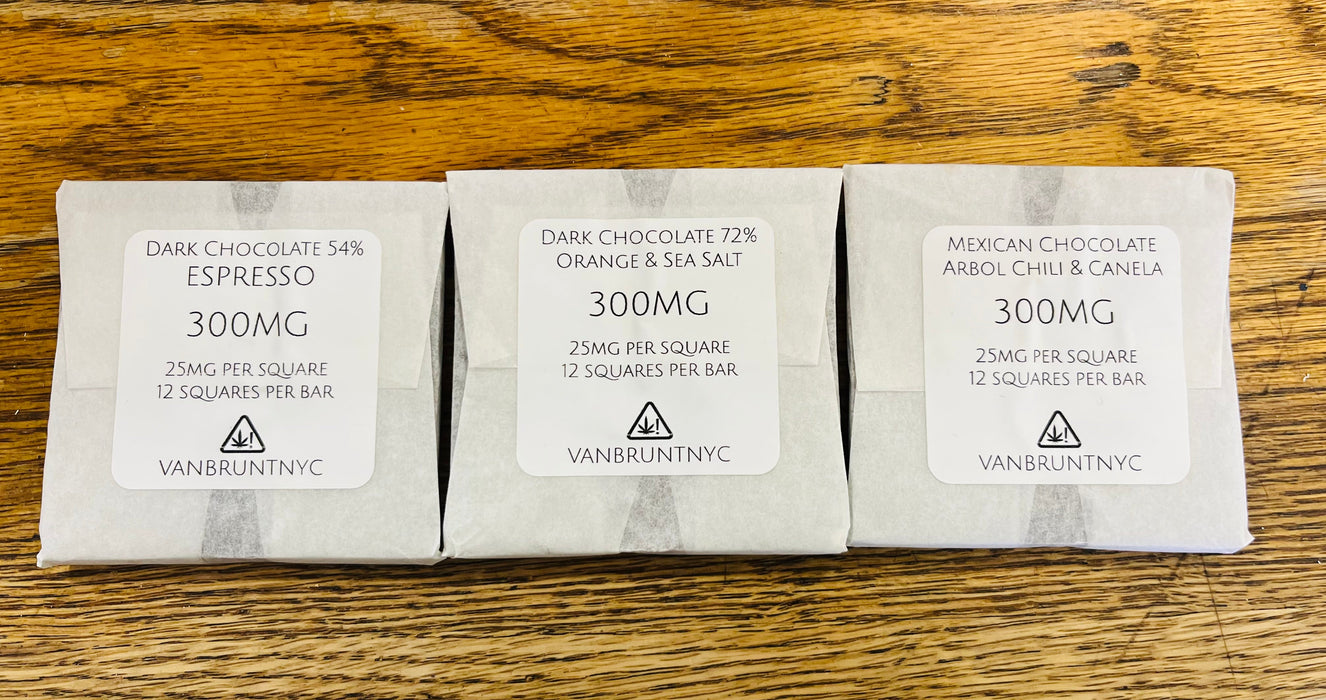 VANBRUNT NYC DARK CHOCOLATE 54% ESPRESSO 300MG