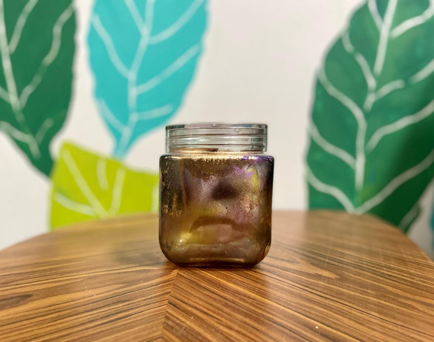 Soleil Bris Handmade Resin Square Glass Canister
