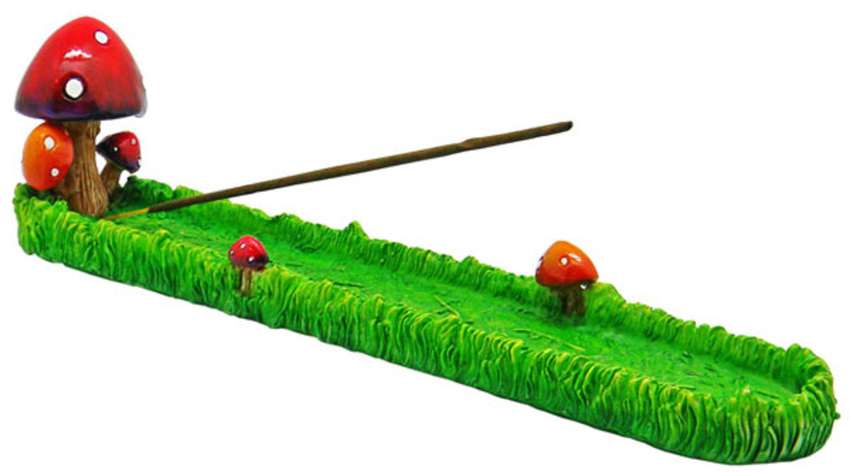 Mushroom Garden Incense Burner 11"