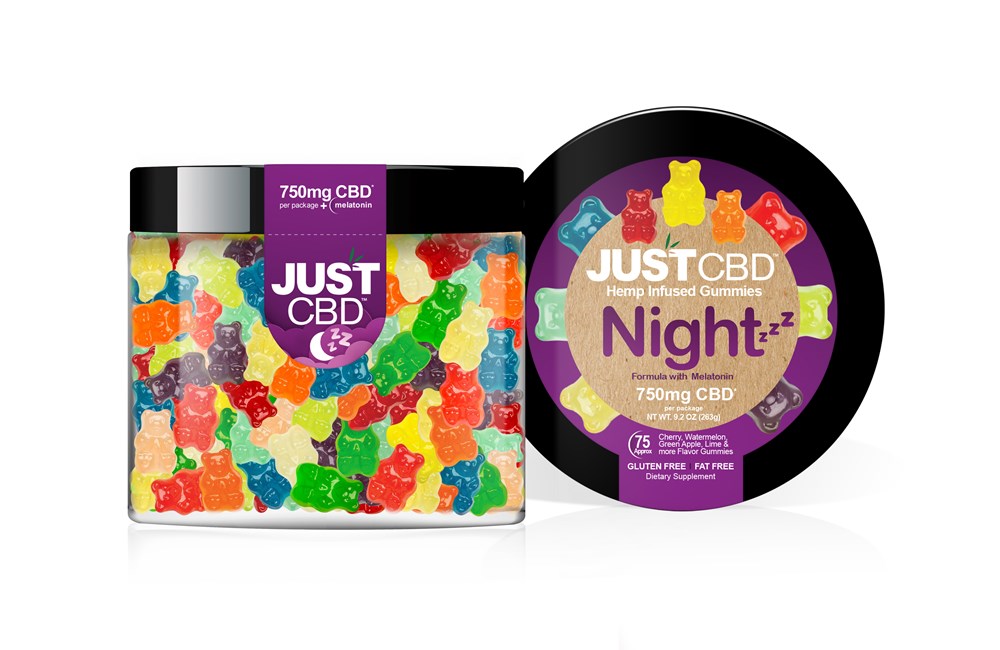 JUST CBD Nighttime Bears: 500mg 12oz.