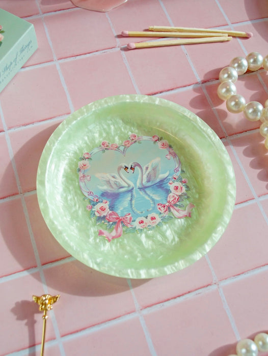 BURNING LOVE Swan Acrylic Tray