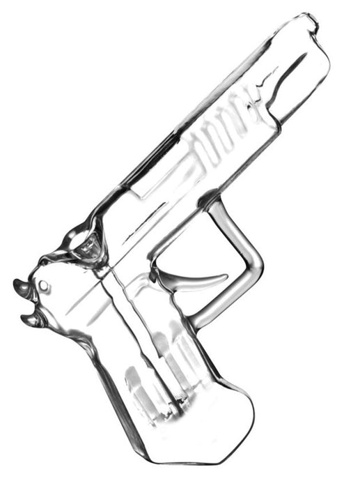 Happy Buds Smoking Gun Glass Bubbler - 8"