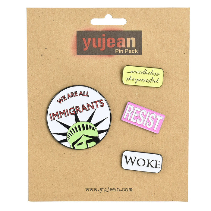 Resist Enamel Pin Pack | Set of 4