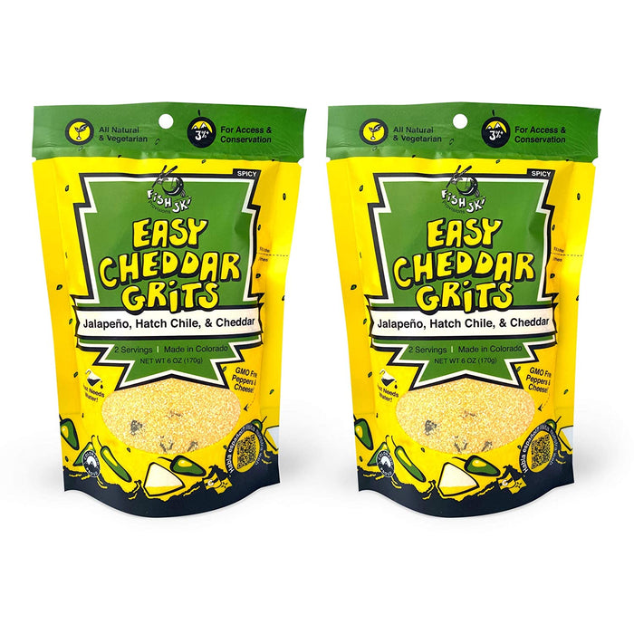 FISHSKI PROVISIONS Jalapeno, Hatch Green Chile, Cheddar, Corn Easy Grits