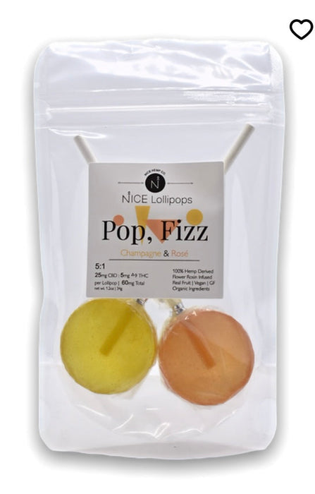 NICE HEMP CO. 5:1 LOLLIPOPS - 2 PACK Pop, Fizz