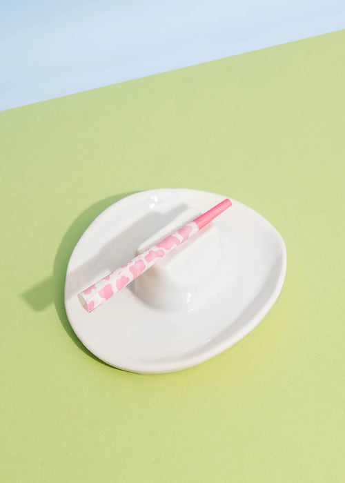 CANNA STYLE COWBOY HAT ASHTRAY WHITE