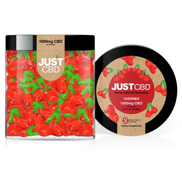 JUST CBD CBD CHERRIES Gummies 1000mg Jar