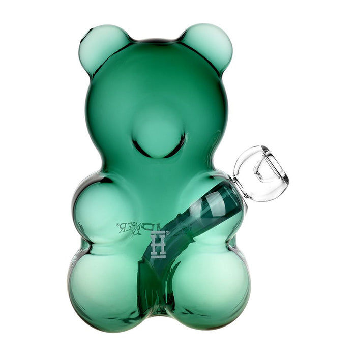 Hemper Gummy Bear Glass Water Pipe | 6.5" | 14mm F GREEN
