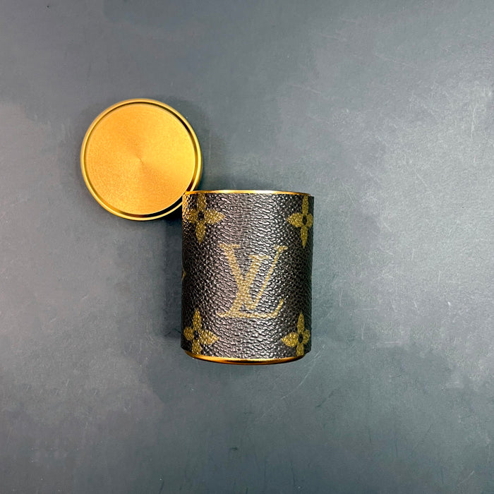 HAUS OF TOPPER OBJECTS LV Monogram Gold Stash Canister