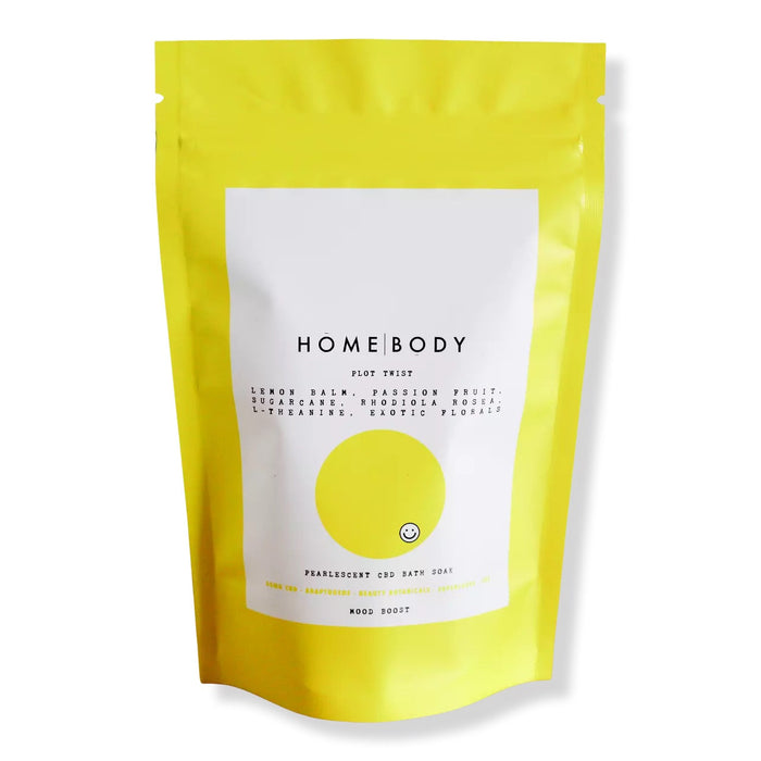 HOMEBODY Under 50MG CBD "PLOT TWIST" Pearlescent CBD Bath Bomb Soak: 5oz. MINI