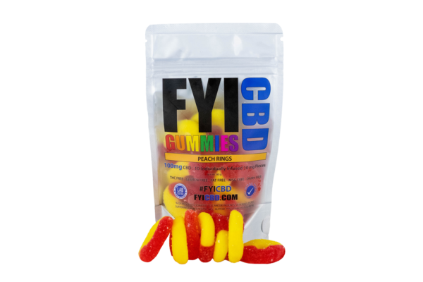 FYI CBD PEACH GUMMY RINGS 50MG