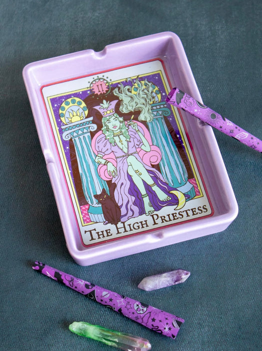 CANNA STYLE HIGH PRIESTESS TAROT CARD ASHTRAY