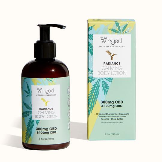 WINGED WOMEN'S WELLNESS Radiance Calming Body Lotion 300mg CBD & 100mg CBG
