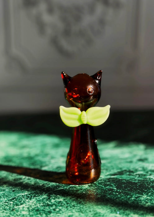 BURNING LOVE Coquette Cat Pipe- Amber