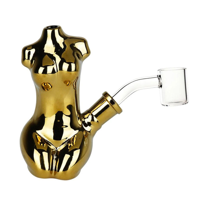 Buxom Body Electroplated Glass Dab Rig | 4.25" | 14mm F