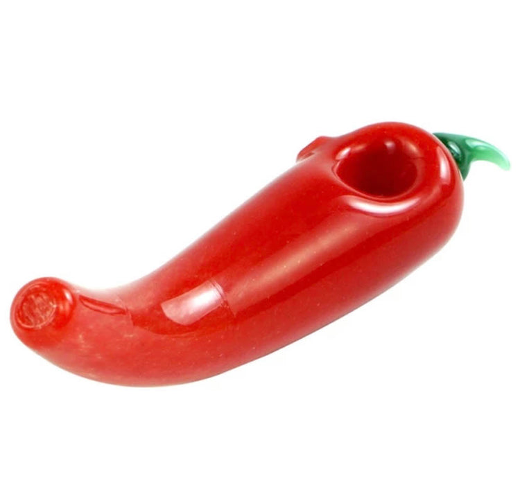 Mini Chili Pepper Smoking Glass Pipe in red