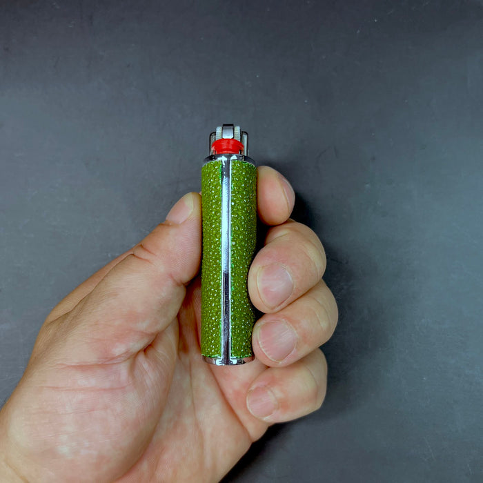 Haus of Topper Objects India Green Shagreen Classic Lighter Case (includes lighter)