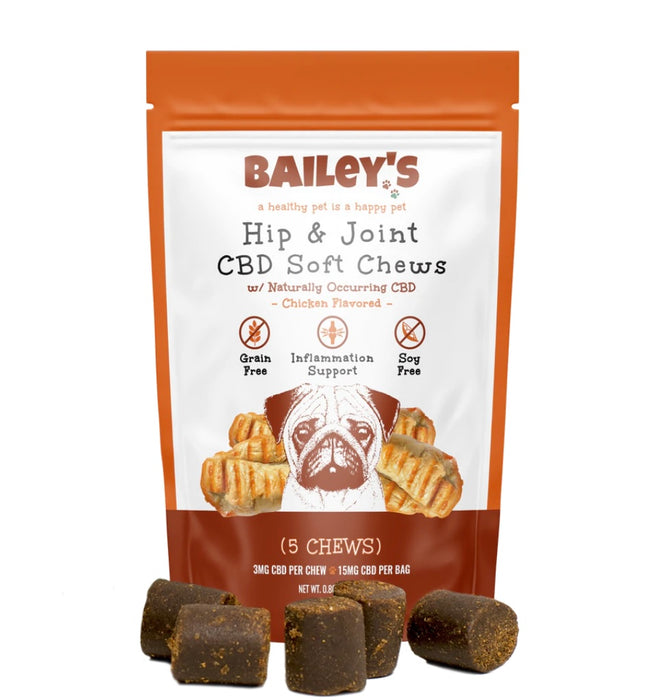 Bailey's Chicken Flavored Hip & Joint CBD Soft Chews 5 count