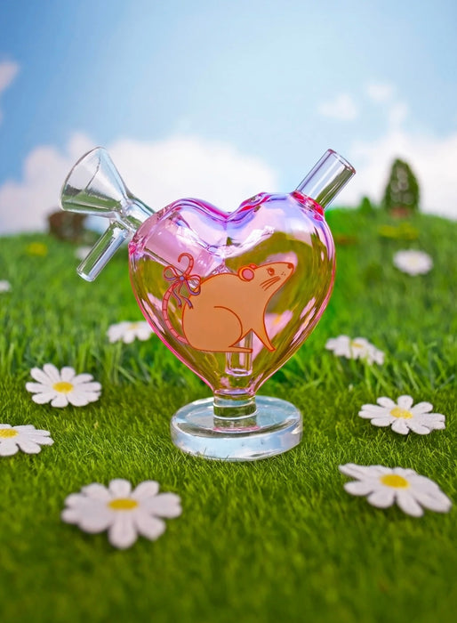 BURNING LOVE Convertible Heart Bubbler- Rat