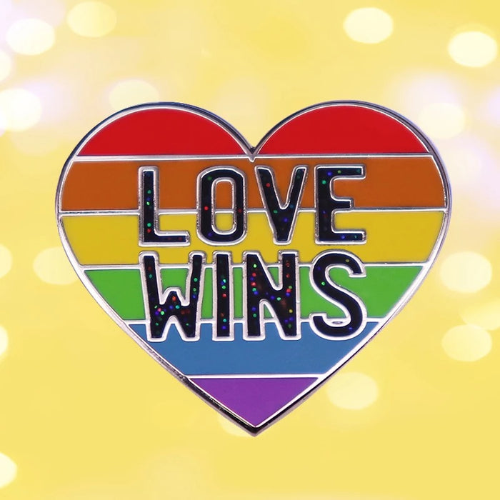 Happy Buds "Love Wins Rainbow Pride Heart" Enamel Pin