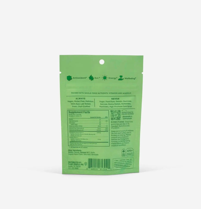 PLANT PEOPLE Grab-N-Go Size: Wondergreens Mushroom Gummies