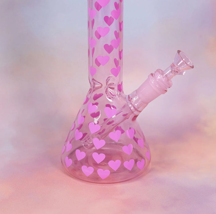 BURNING LOVE Heart Throb Beaker Bong