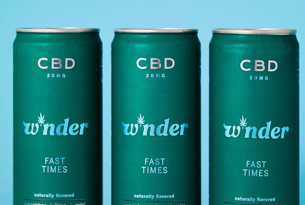 W*nder - Sparkling CBD Fast Times CBD - FOCUS & SUSTAIN  Cucumber, Lime & Mint