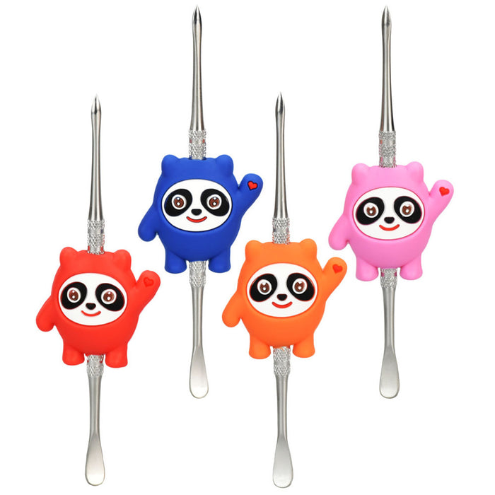 Cute Panda Stainless Steel Dab Tool | 4.75" ASSORTED COLORS