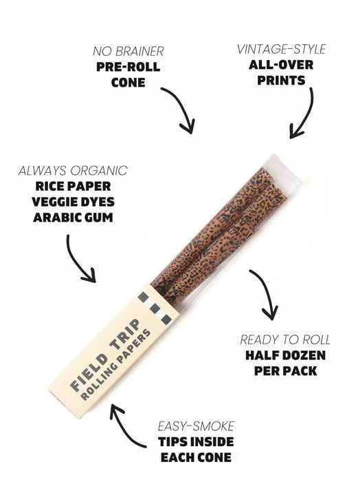 Field Trip Leopard Pre-Roll Cones