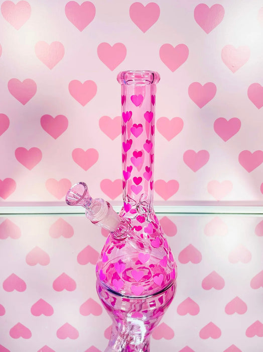 BURNING LOVE Heart Throb Beaker Bong
