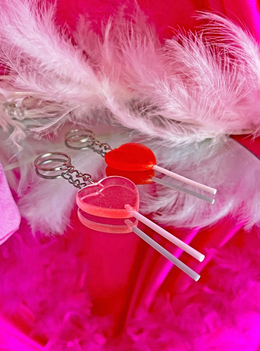 BURNING LOVE Heart Lolli Packing Tool Keychain- Red