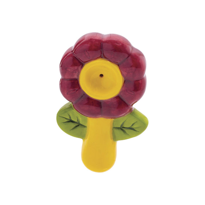 Wacky Bowlz Flower Ceramic Pipe | 3.5" PURPLE