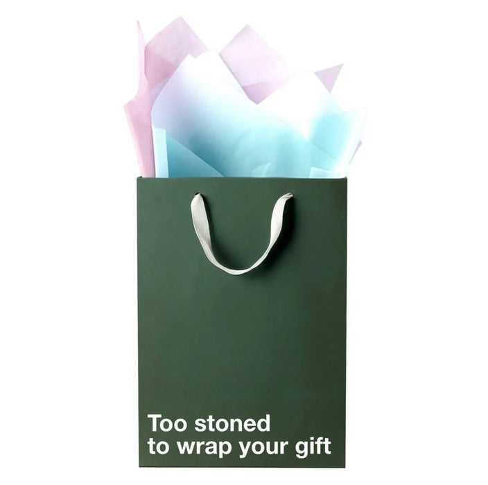MilkToast Brands "Too Stoned To Wrap Your Gift" Funny Stoner Gift Bag