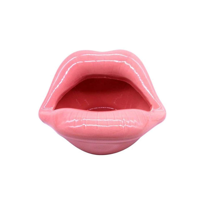 Happy Buds Ceramic Lips Ashtray PINK