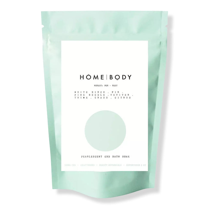 HOMEBODY Under 50MG CBD "The Future is Green" Pearlescent CBD Bath Bomb Soak: 5oz. MINI