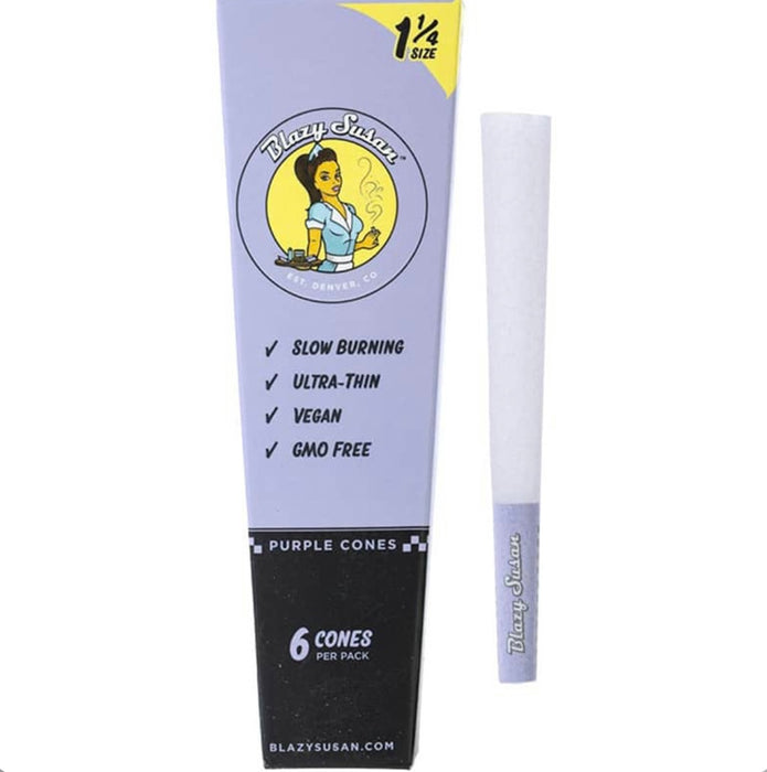 Blazy Susan Purple Pre-Rolled Cones - KING size (3 cones per pack)