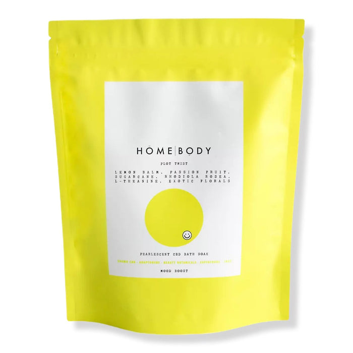 HOMEBODY Under 300MG CBD "PLOT TWIST" Pearlescent CBD Bath Bomb Soak: 14oz. LARGE