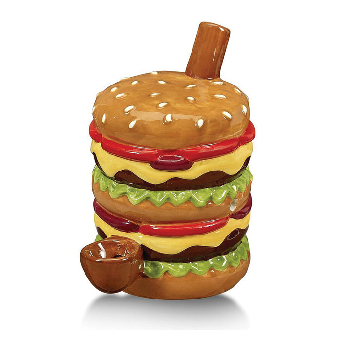 Cheeseburger Ceramic Pipe | 5.25"