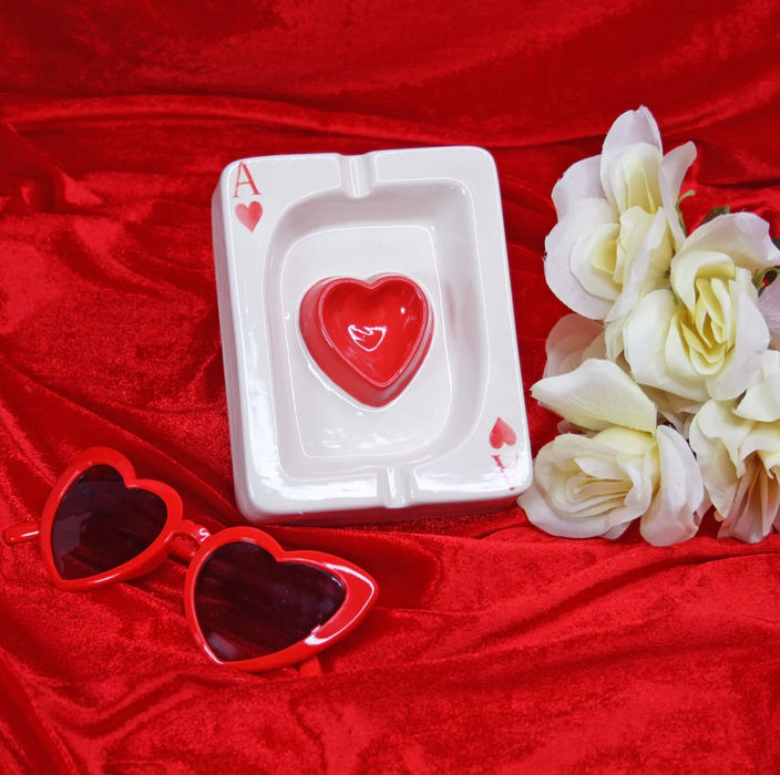 Burning Love Ace of Hearts ash tray