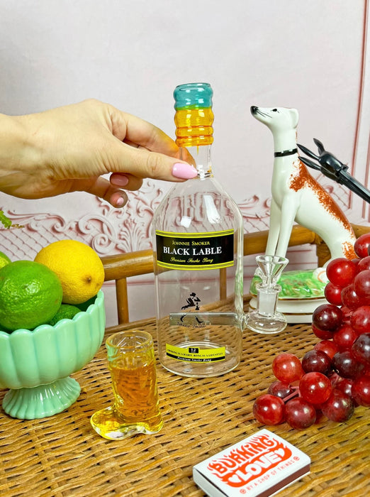 BURNING LOVE Johnnie Smoker Liquor Bottle Bong